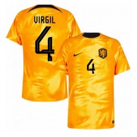 Alankomaat Virgil van Dijk #4 Kotipaita MM-kisat 2022 Lyhythihainen